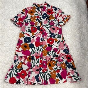 Donna Morgan Pink and Red Flutter Sleeve Sundress